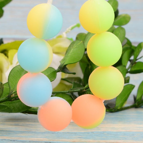 12mm 15mm Double Color Glow in Dark Silicone Beads Smooth Matte 20pcs 2