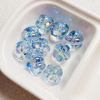 Spiral Acrylic Beads 17mm Transparent Pastel Colors 10pcs 6