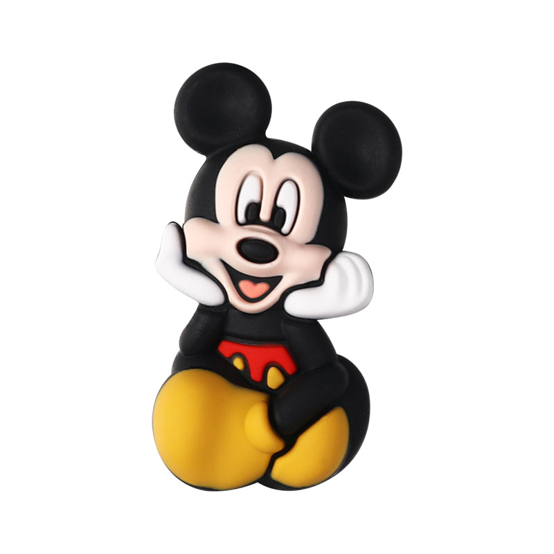 Silicone 3D Focal Beads Disney Mickey Minnie Simba Dumbo Front Facing 20pcs 10