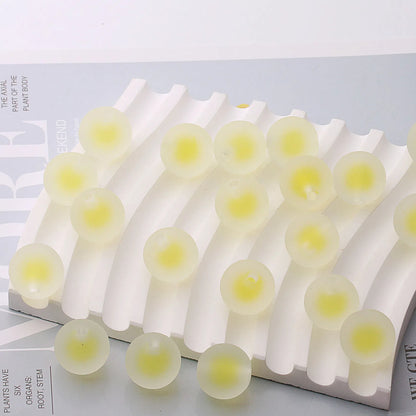 Rubberized Matte Acrylic Beads 16mm Frosted Colorful Core 50pcs 8