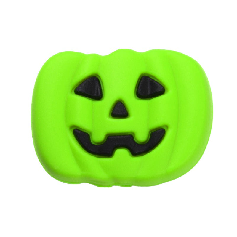 Silicone Focal Beads Halloween Ghost Pumpkin Bat Designs 10pcs 33
