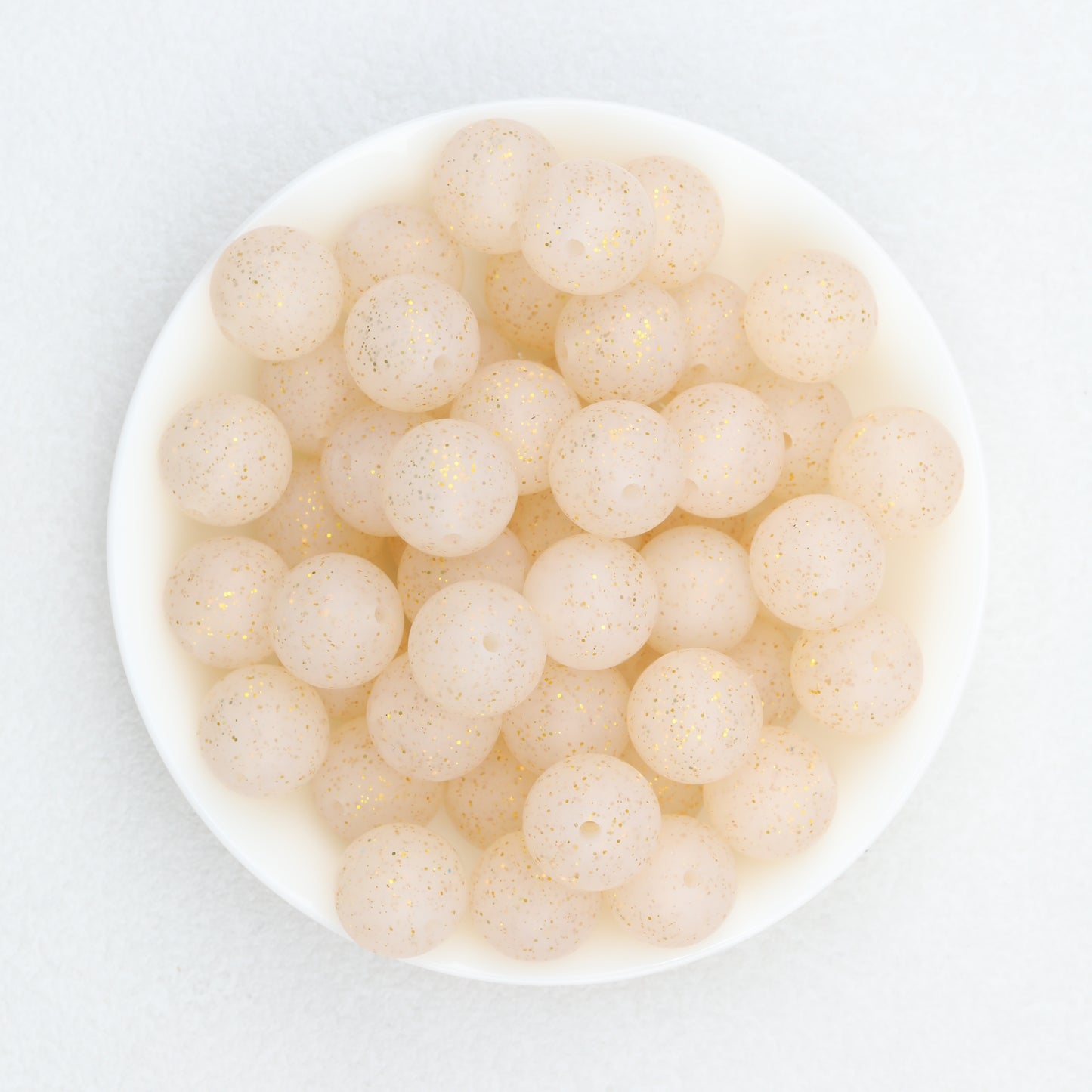 15mm Glitter Silicone Round Beads with 2.5mm Hole 50pcs 9