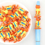  3D Disney Fox Nick Character Silicone Focal Beads 20pcs