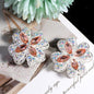Alloy Clover Rhinestone Beads 30mm Fancy Decorative Charms 3pcs 14