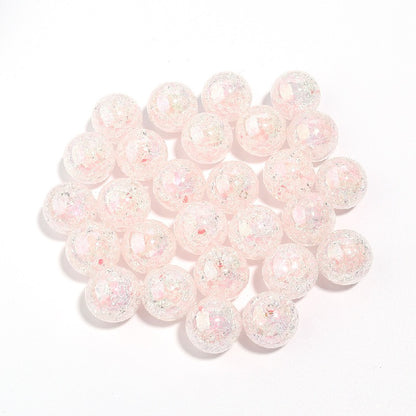 Crackle Round Acrylic Beads 16mm Pastel Mixed Colors 10pcs 10