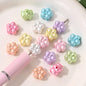 Pearl Shine Acrylic Plum Blossom Flower Beads 12mm 130pcs
