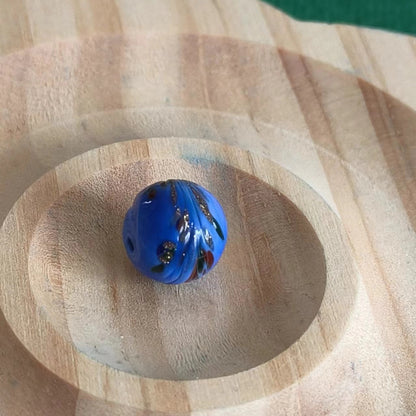 Painted Phoenix Tail Lampwork Glass Beads 12mm Multicolor 50pcs 9