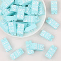 3D Blue Milk Carton Silicone Focal Beads 20pcs