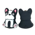Silicone 3D Focal Beads Dog Pink Ears Sitting 1pcs