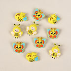Silicone 3D Focal Beads Bee Butterfly Cheerful Faces Vibrant Colors 3