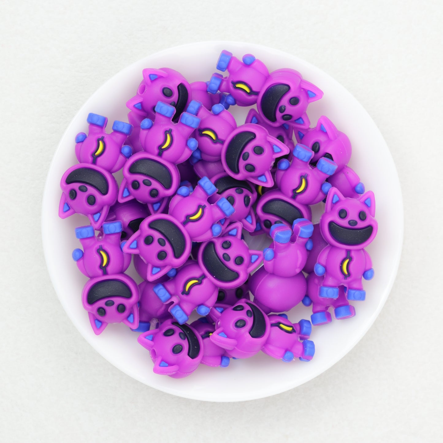 Colorful 3D Animal Monster Silicone Focal Beads 20pcs 4