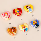 Double-Sided Heart Acrylic Beads 25mm Fairy Tale Girl Pattern 10pcs 6