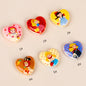 Double-Sided Heart Acrylic Beads 25mm Fairy Tale Girl Pattern 10pcs 6