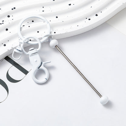 Beadable Gradient Color DIY Metal Keychain