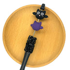 Silicone 3D Focal Beads Bat Halloween Wide Eyed Detail 1 pcs 4