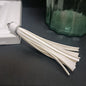 Silver PU Leather Tassel Keychain Metallic 9cm Length - 22 White