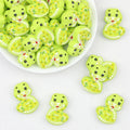 Cute Light Green Snake Silicone Focal Beads 20pcs