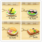 Simulated Food Keychain Metal Japanese Sushi Tamago Miniature Charm 5