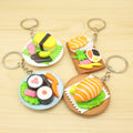 Simulated Food Keychain Metal Japanese Sushi Tamago Miniature Charm