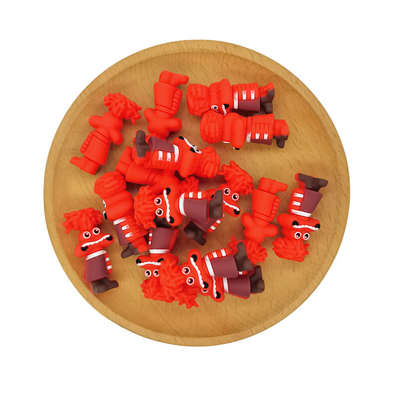 Silicone 3D Focal Beads Inside Out Anxiety Wide Eyed Tangled Hair 2