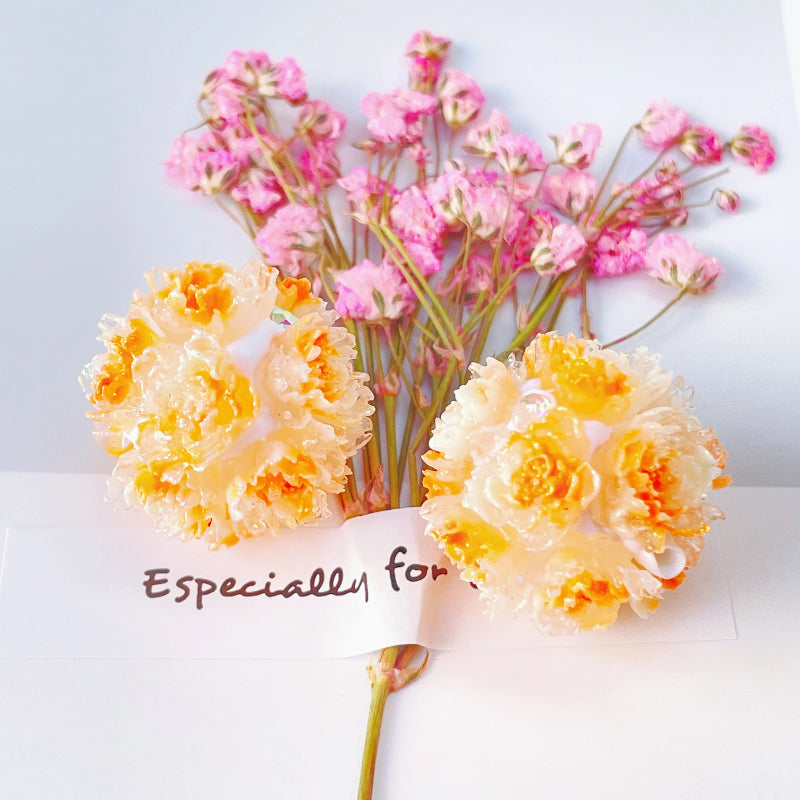 Flower Clay Beads 22mm Multicolor Peony Balls Polymer 10Pcs 13