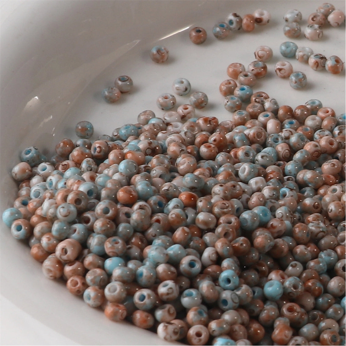 Premium Picasso Oil Painting Texture Seed Glass Beads 2mm 3mm 26