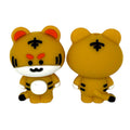 Silicone 3D Focal Beads Tiger Standing Pose 20pcs