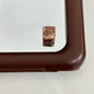 Square Acrylic Beads 12mm Coffee Colored Chestnut Pattern Diagonal Hole 10pcs 5