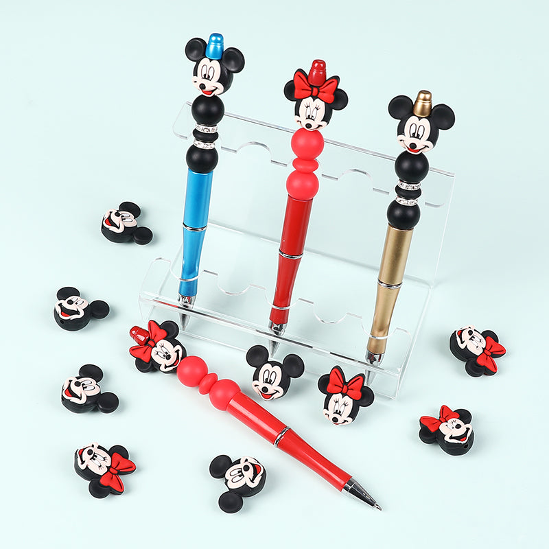 Silicone 3D Focal Beads Mickey Minnie Iconic Characters Vibrant Colors 8