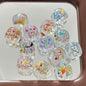 Clear Square Acrylic Beads 16mm Puppy and Kitten Pattern 10pcs