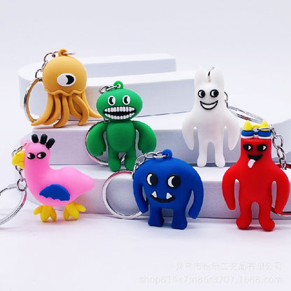 Soft Rubber Cartoon Monster Keychain Colorful Garten Of Banban Plush