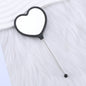 Beadable Plastic Mirrors Handheld Heart-shaped