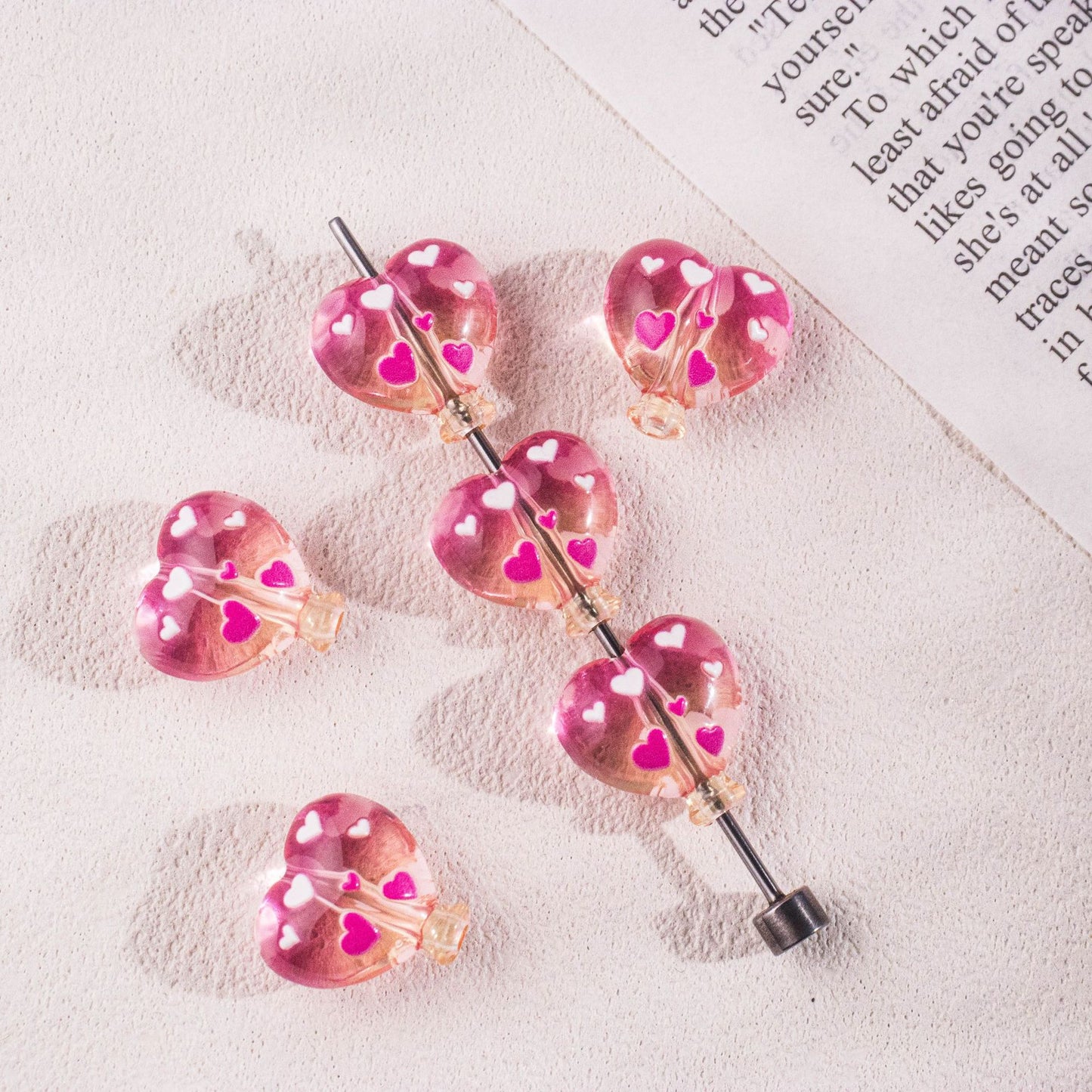 Heart Balloon Acrylic Beads 22mm Decorative 20pcs 6