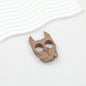 Self Defense Finger Lock Ring Dog Head Keychain Plastic 9x6cm - Brown
