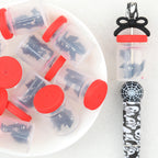 3D Black Bat Silicone Focal Beads Wholesale, Halloween Bottle Design