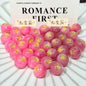 Luminous Color-Changing Resin Round Flower Beads 16mm 10pcs 8