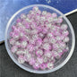 Crackle Flower Glass Beads 8mm Soft Purple Blue Gradient 3 Strands 34