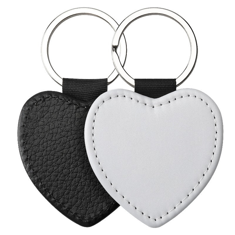 Sublimation Blank Keychain White Metal Ring Multiple Shapes 12