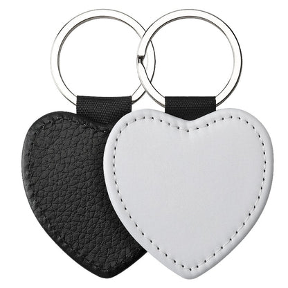 Sublimation Blank Keychain White Metal Ring Multiple Shapes 12