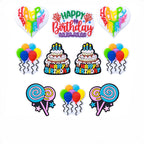 Silicone Focal Beads Happy Birthday Heart Balloon Collection 20pcs