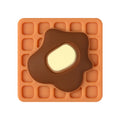 Silicone Focal Beads Vanilla Flavored Waffles Round and Heart Shapes 20pcs 10