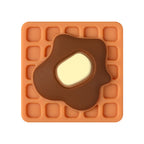 Silicone Focal Beads Vanilla Flavored Waffles Round and Heart Shapes 20pcs 10