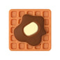Silicone Focal Beads Vanilla Flavored Waffles Round and Heart Shapes 20pcs 10