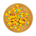 Silicone 3D Focal Beads Champion Trophy Number 1 Circle Badge 2