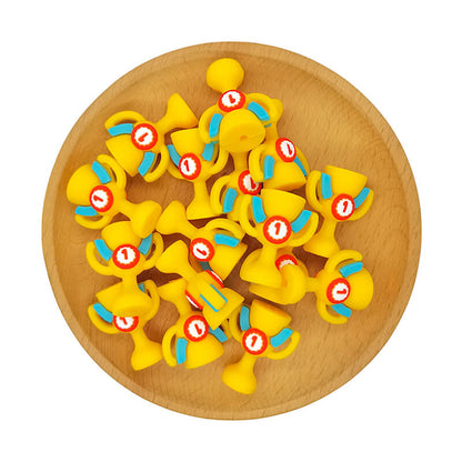 Silicone 3D Focal Beads Champion Trophy Number 1 Circle Badge 2