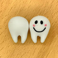 Silicone 3D Focal Beads Smile Tooth Playful Face Cheeks