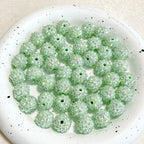Bubblegum Round Rhinestone Beads 14mm Textured Shimmer 50pcs 10