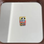 Square Acrylic Beads 14mm Puppy in Tomato Glossy Colors 10pcs 7