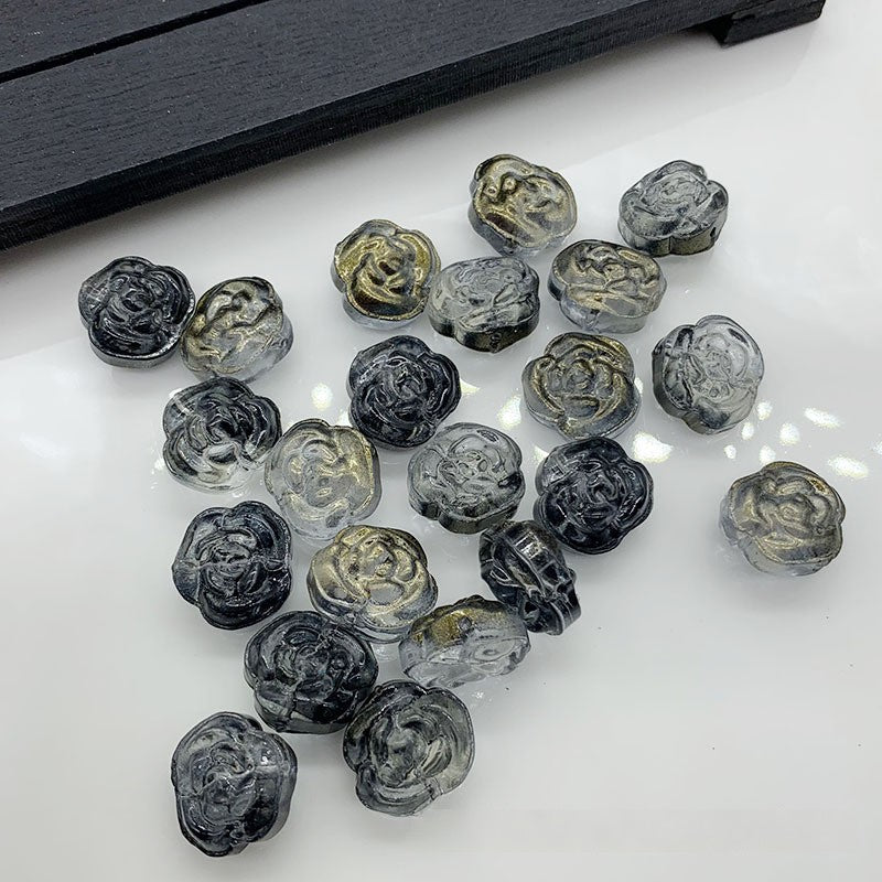 Czech Glass Beads Flower 13mm Multicolor Assorted 100pcs 2