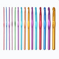 Aluminium Oxide Crochet Needles Variety of Sizes Rainbow Metallic 10pcs